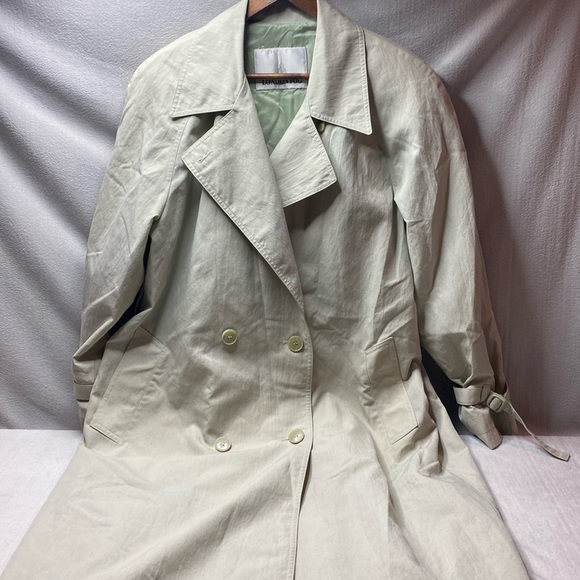 London Fog full length trench coat khaki colored size 12 regular - Picture 1 of 7